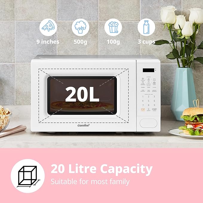 Comfee 700W 20L Countertop Microwave Oven with LED Display