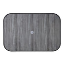 Breeins Garden Tempered Glass Wood Grain Coffee Table