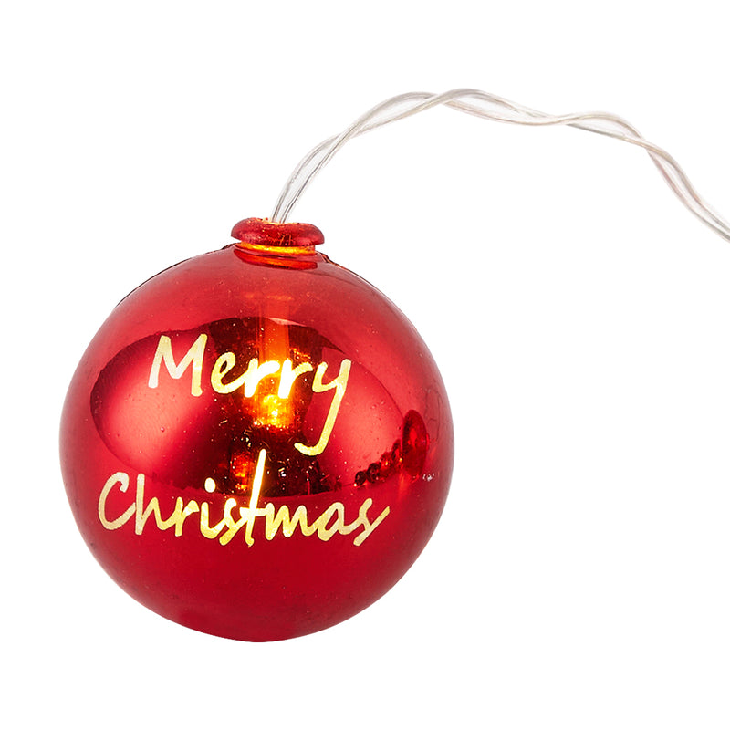 Lifeideas Battery-Powered Christmas Bauble String Lights