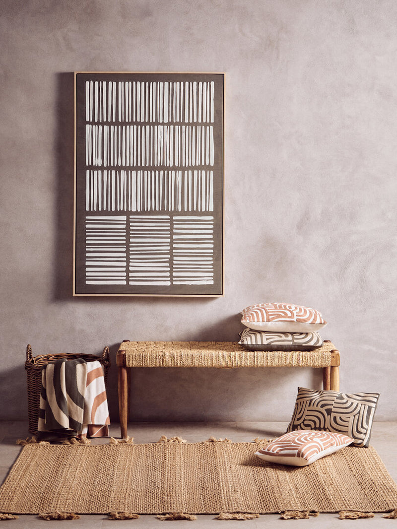 Bosie Ozella Natural and Terracotta Cushion