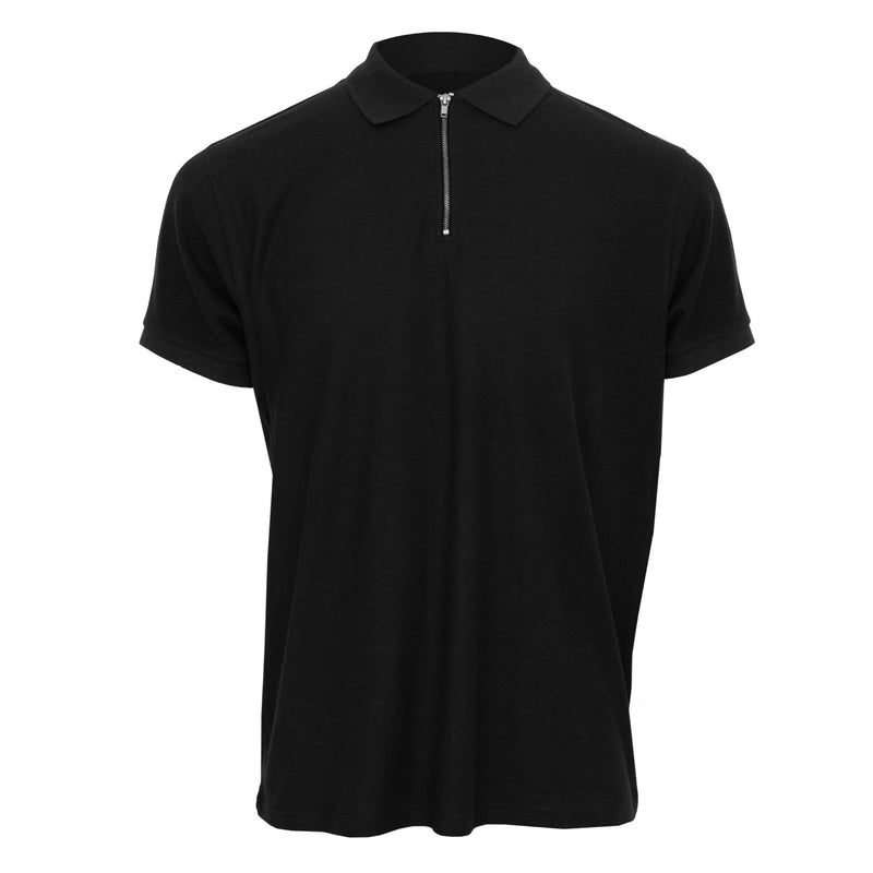 Hope & Honour Zip Polo Shirt - Black