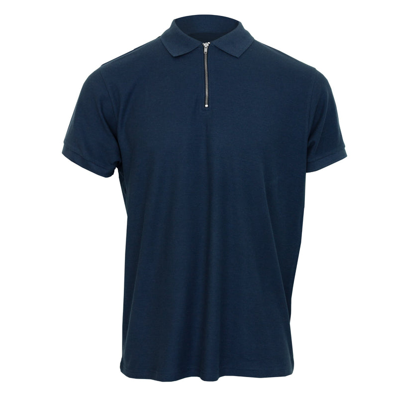 Hope & Honour Zip Polo Shirt - Navy