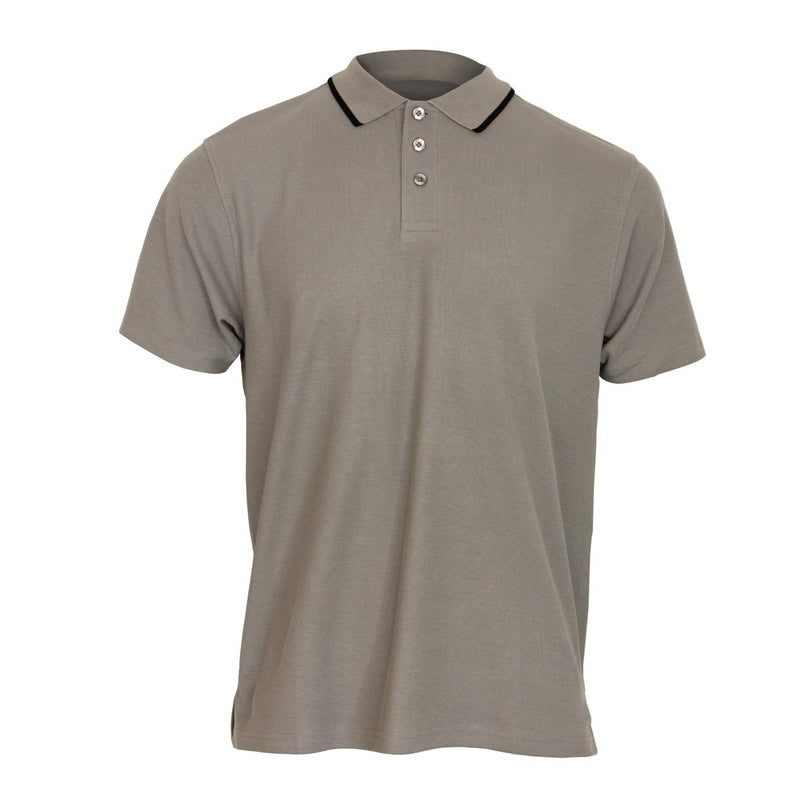 Hope & Honour Tipped Polo Shirt - Grey