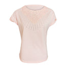 Tru Ladies Lace Detail T Shirt - Pink