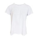 Tru Ladies Butterfly Sleeve Shirred Top - White