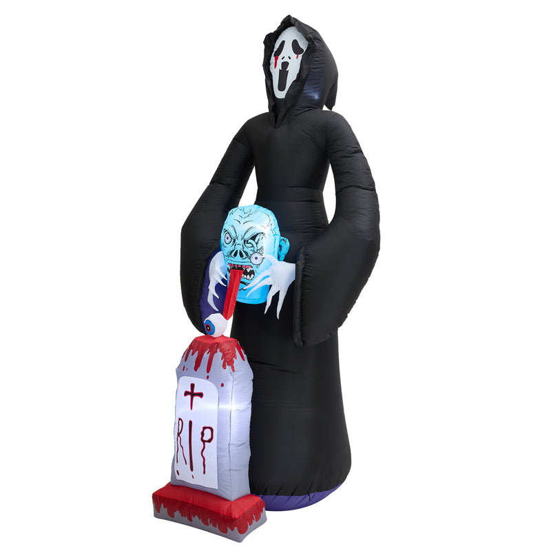 Lifeideas 8.9ft Halloween Inflatable Grim Reaper with LED Lights