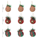 Lifeideas Set of 9 Hanging Christmas Bauble Decorations