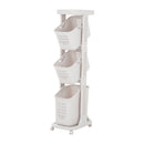 Lifeideas 4-Tier Storage Rack Laundry Basket with Wheels
