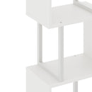 Livingandhome 5-Tier S-shaped Geometric Bookshelf Storage Rack with LED Lights