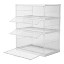 Livingandhome 3-Tier Foldable Storage Cabinet Shoes Organizer with Doors