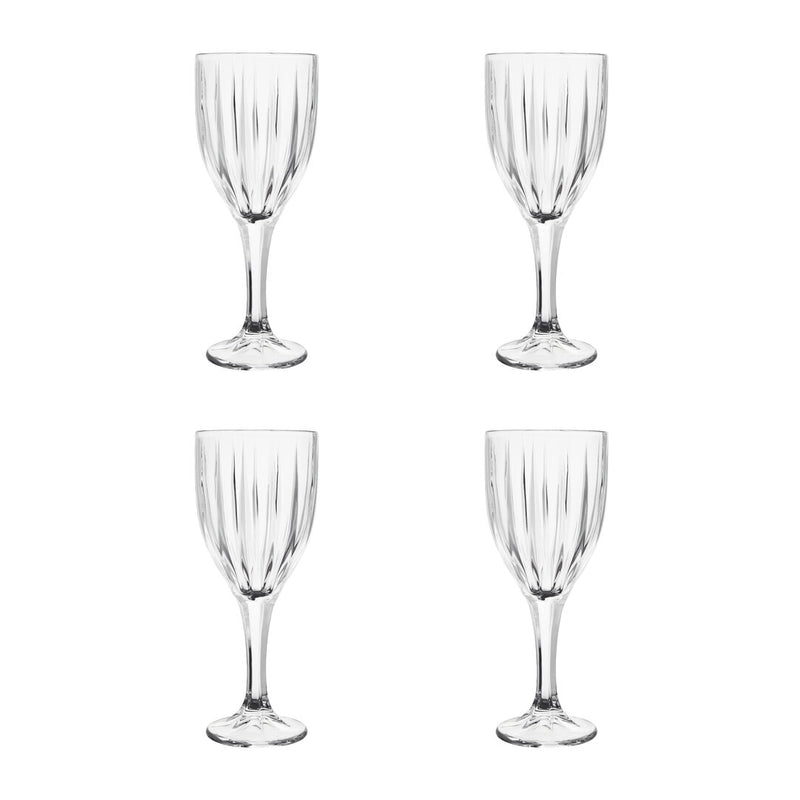 Beaufort Set of 4 Crystal  Wine Glasses
