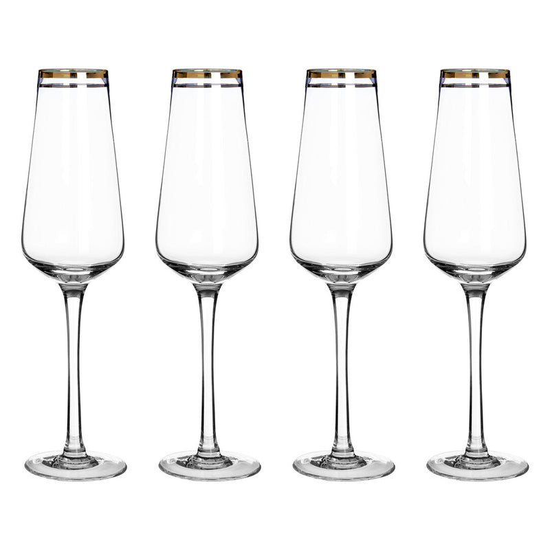 Set Of Four Charleston Champagne Glasses