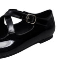 Casual Closed Toe Loafers Cross-Strap Mary Jane Shoes With Low Heel