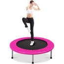 Foldable Mini Trampoline with Springs and Padded Cover-Pink