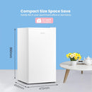 Comfee White 93L Under Counter Fridge with 3 Glass Shelves
