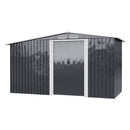 Breeins Metal Utility Shed with Firewood Rack