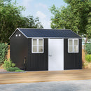 12x10FT Metal Apex Roof Garden Storage Shed