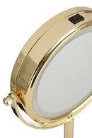 Cassini Gold Finish LED Small Table Mirror