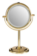 Cassini Gold Finish LED Small Table Mirror