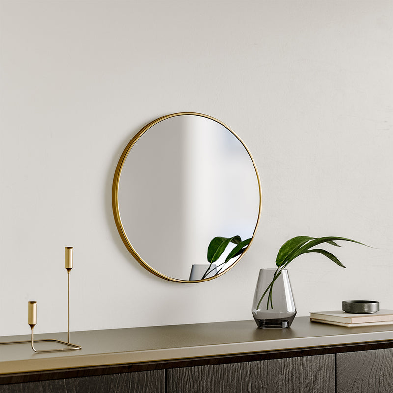 Livingandhome Nordic Round Bathroom Wall Mirror