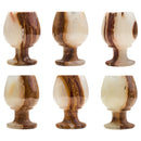 Marmore Set Of Six Onyx Shot or Liqueur Glasses
