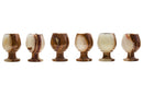 Marmore Set Of Six Onyx Shot or Liqueur Glasses