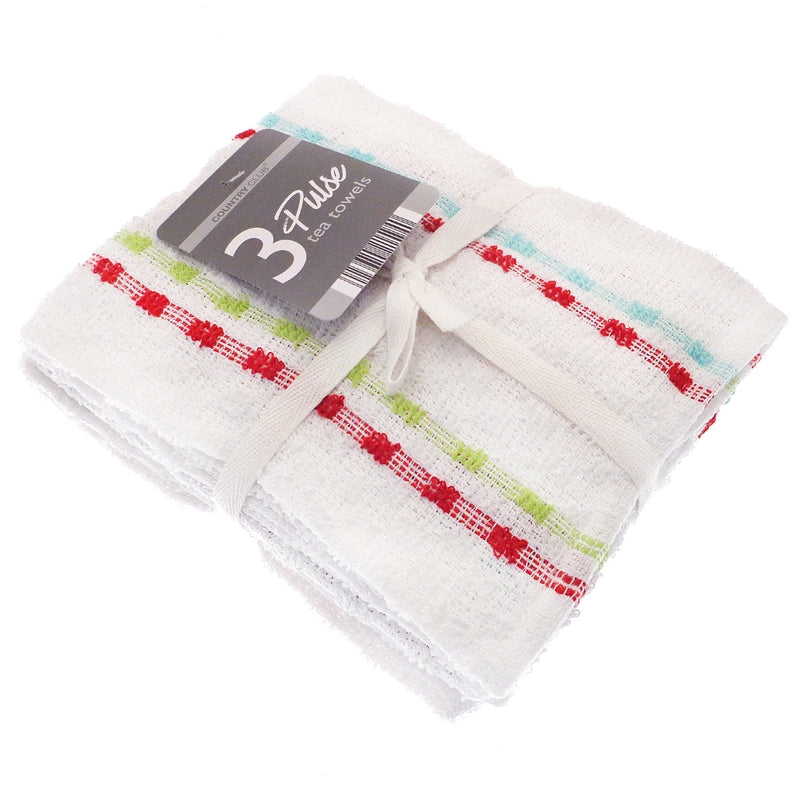 Country Club Tea Towels Pack of 3 - Pulse
