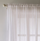 Eden White 100% Recycled Plain Voile Panel - Pair