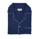 Men's Flannel Pyjamas - Plain Navy