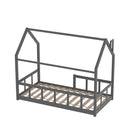 Kidkid Pine Wood House-Shaped Bed Frame