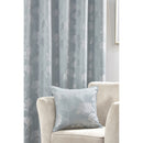 Blossom Luxury Jacquard Eyelet Curtains - Duck Egg Blue