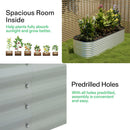 Breeins Oval-Shaped Galvanised Steel Raised Garden Bed