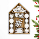 Christmas Sparkle Bauble Box of 56 pieces - Silver
