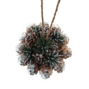 Christmas Sparkle Glitter Acorn Hanging Decoration 11cm - Silver