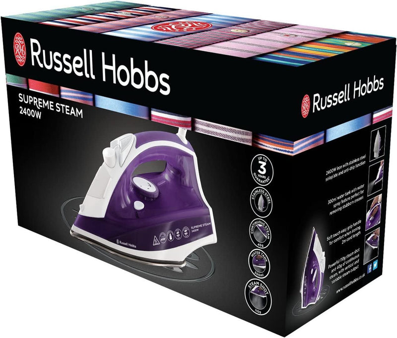 Russell Hobbs Supremesteam Steam Iron 2400w - Purple