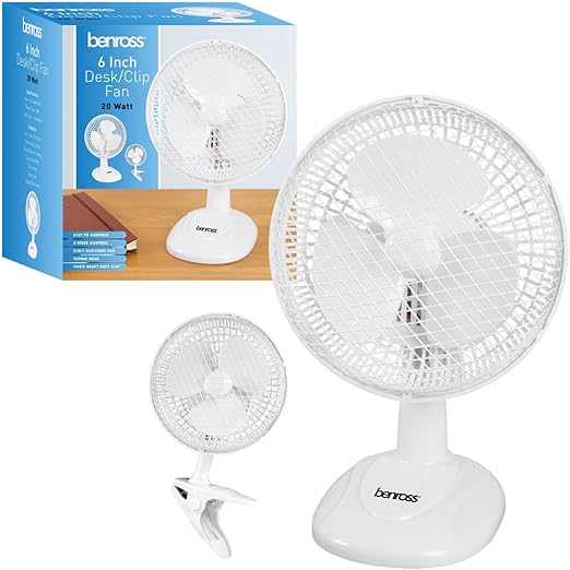 Benross 6inch 2in1 Desk/clip Fan