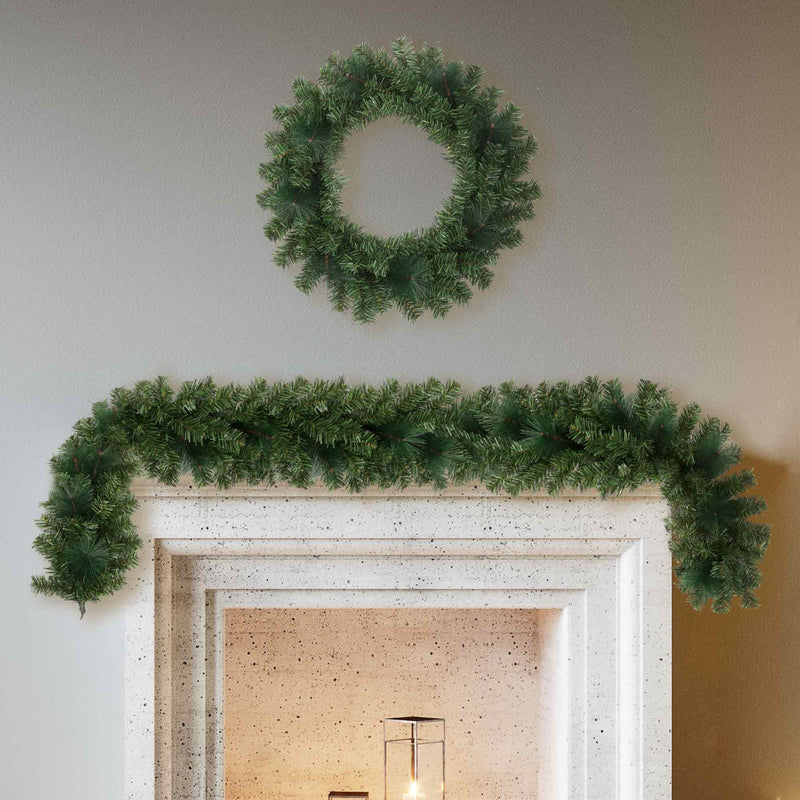 Christmas Sparkle Alpine Christmas Wreath 60cm - Green