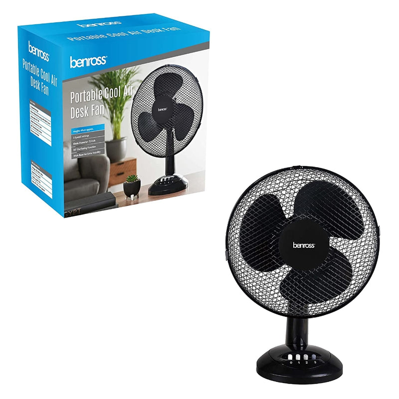 Benross Desk Fan 12 Inch - Black