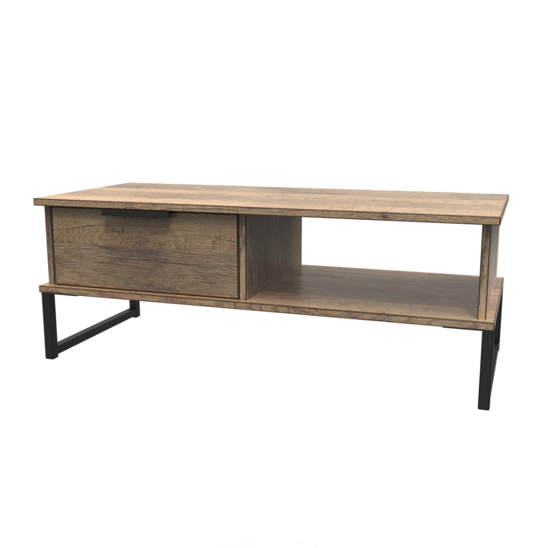 Havana Ready Assembled Coffee Table with 1 Drawer  - Vintage Oak