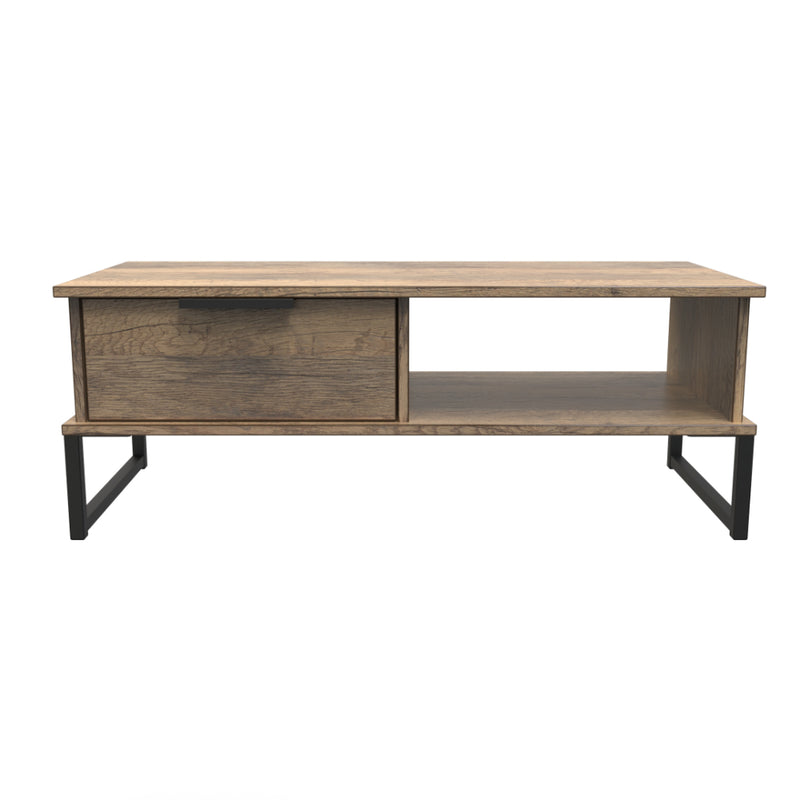 Havana Ready Assembled Coffee Table with 1 Drawer  - Vintage Oak