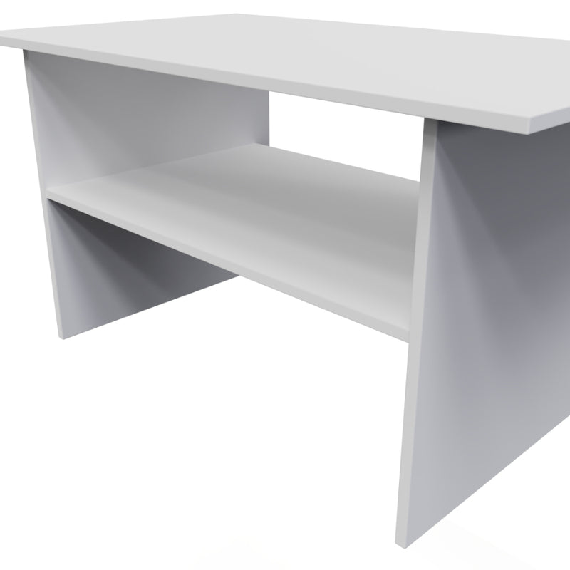 Paris Ready Assembled Coffee Table  - White Matt & White