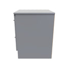 Wellington Ready Assembled Bedside Table with 2 Drawers  - Uniform Matt & Dusk Grey