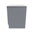 Paris Ready Assembled Bedside Table with 2 Drawers  - Uniform Matt & Dusk Grey