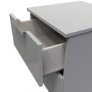 Paris Ready Assembled Bedside Table with 2 Drawers  - Uniform Matt & Dusk Grey