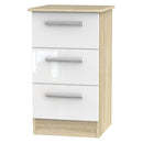 Copenhagen Ready Assembled Bedside Table with 3 Drawers  - t