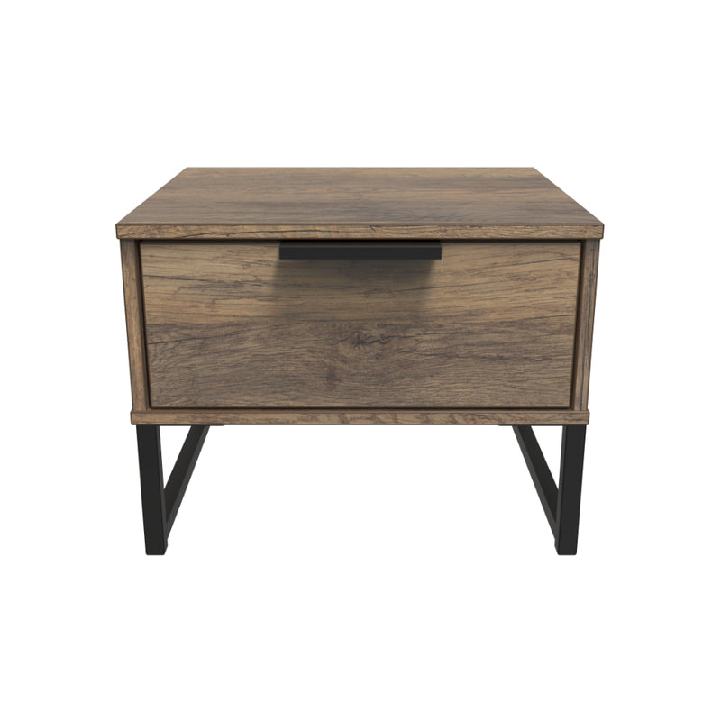 Havana Ready Assembled Bedside Table with 1 Drawer  - Vintage Oak