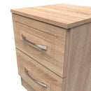 Dakar Ready Assembled Bedside Table with 2 Drawers  - Modern Oak