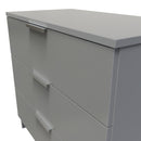 Paris Ready Assembled Chest of Drawers with 3 Drawers  - Uniform Matt & Dusk Grey
