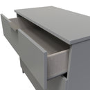 Paris Ready Assembled Chest of Drawers with 3 Drawers  - Uniform Matt & Dusk Grey