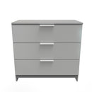 Paris Ready Assembled Chest of Drawers with 3 Drawers  - Uniform Matt & Dusk Grey